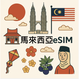 馬來西亞 eSIM 吃到飽每日1GB